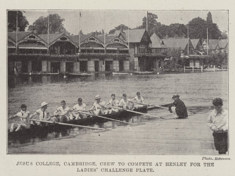 Jesus College, Cambridge, Crew zur Teilnahme am Henley für die Ladies Challenge Plate von English Photographer