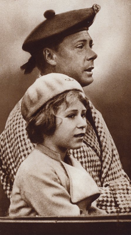 König Edward VIII. und seine Nichte, die zukünftige Königin Elizabeth II. von English Photographer