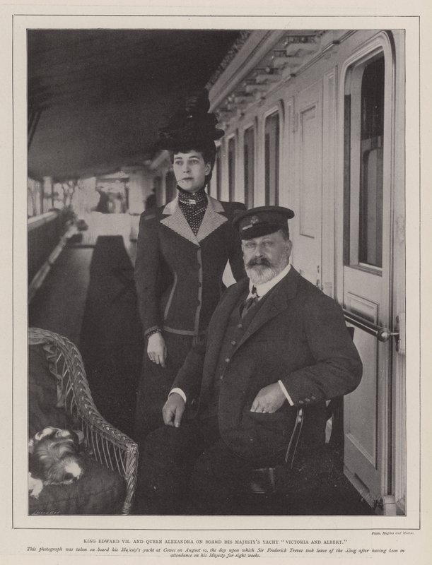 König Edward VII. und Königin Alexandra an Bord der königlichen Yacht Victoria und Albert von English Photographer