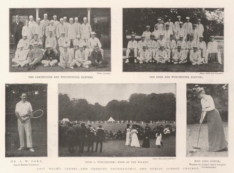 Die Tennis- und Krocketturniere der letzten Woche und das Cricket der öffentlichen Schulen von English Photographer
