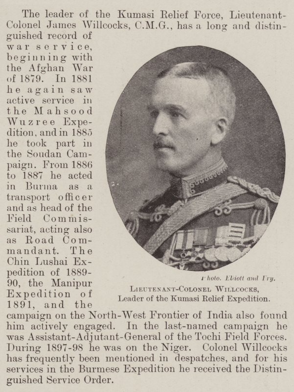 Oberstleutnant Willcocks, Leiter der Kumasi-Entlastungsexpedition von English Photographer