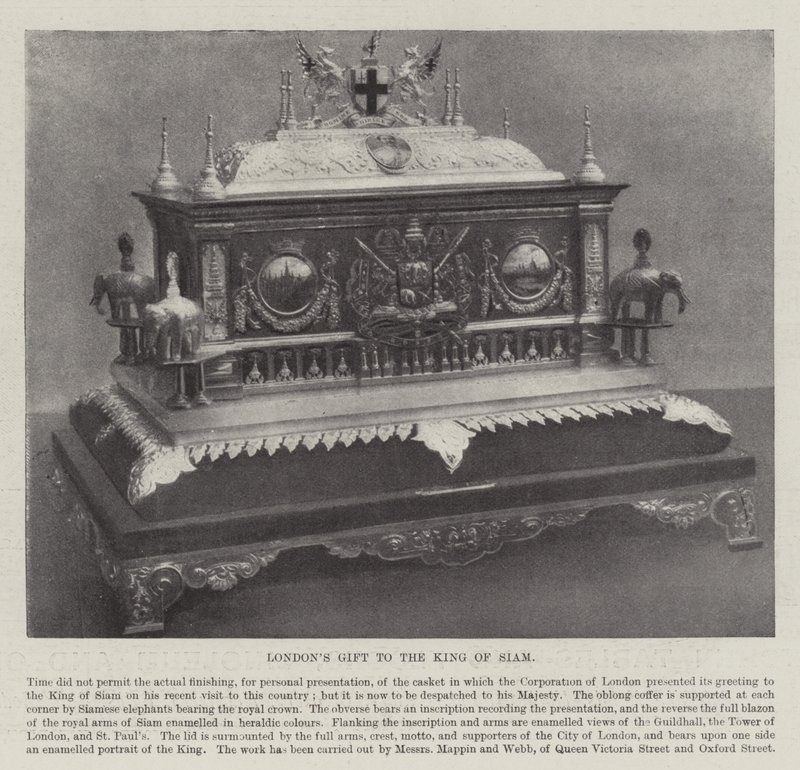 Londons Geschenk an den König von Siam von English Photographer