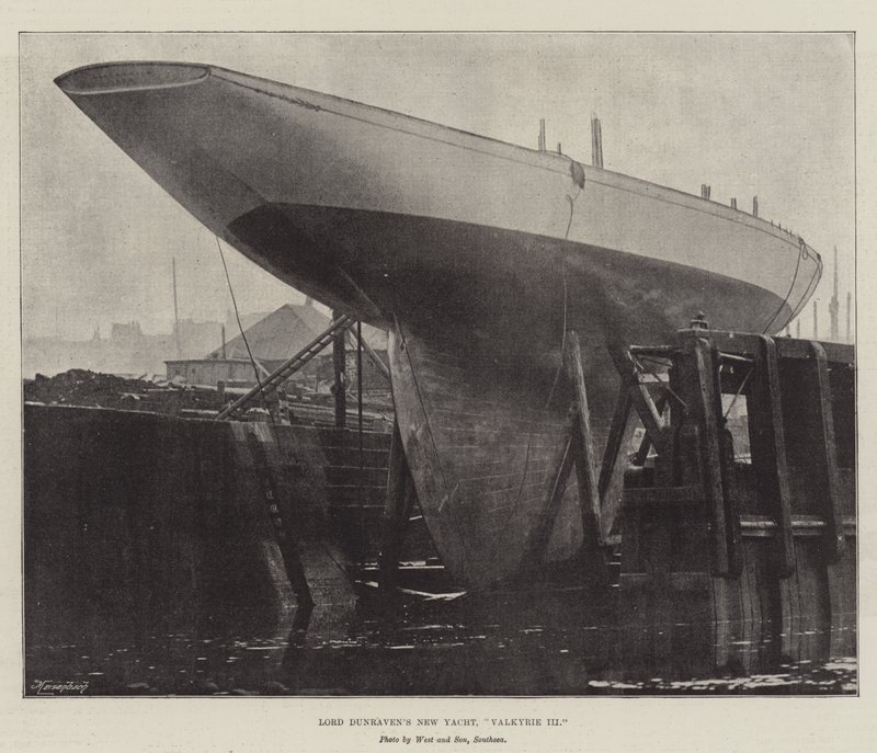 Lord Dunravens neue Yacht, Valkyrie III von English Photographer