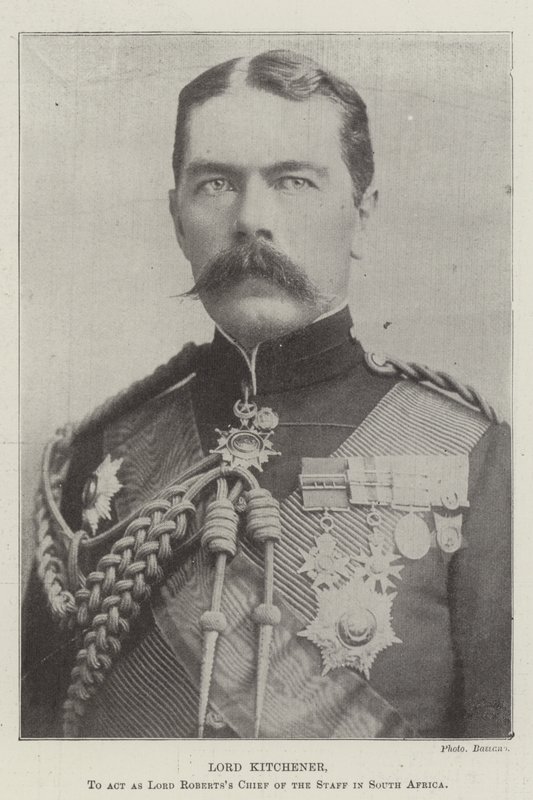 Lord Kitchener, als Stabschef von Lord Roberts in Südafrika tätig von English Photographer