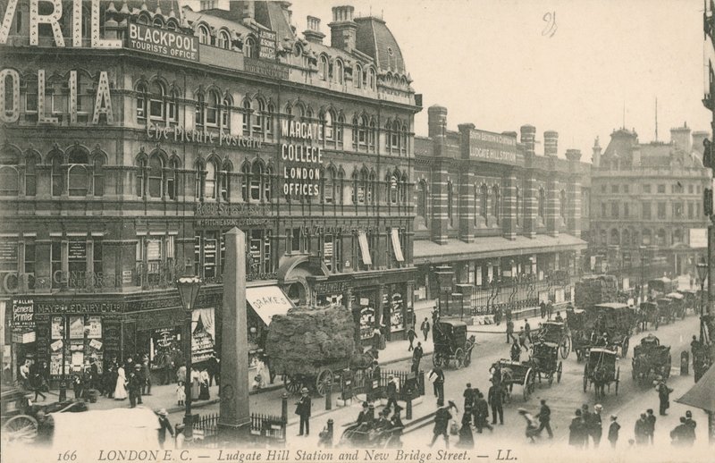 Ludgate Hill Station und New Bridge Street, London von English Photographer