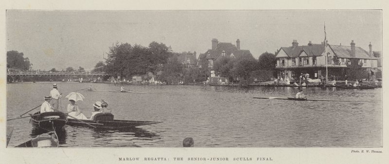 Marlow-Regatta, das Finale der Senior-Junior-Skulls von English Photographer