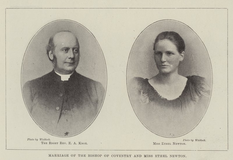 Hochzeit des Bischofs von Coventry und Miss Ethel Newton von English Photographer