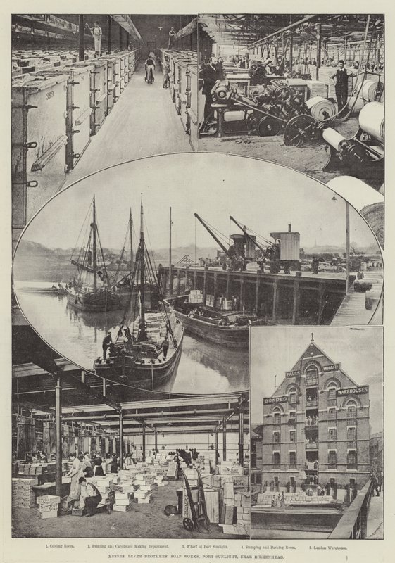 Messers Lever Brothers Seifenfabrik, Port Sunlight, bei Birkenhead von English Photographer