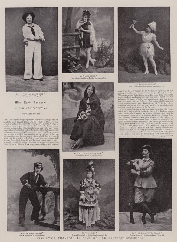 Miss Lydia Thompson in einigen ihrer größten Erfolge von English Photographer