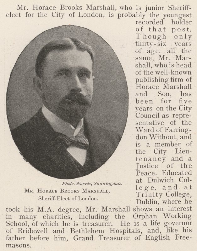 Mr. Horace Brooks Marshall, gewählter Sheriff von London von English Photographer