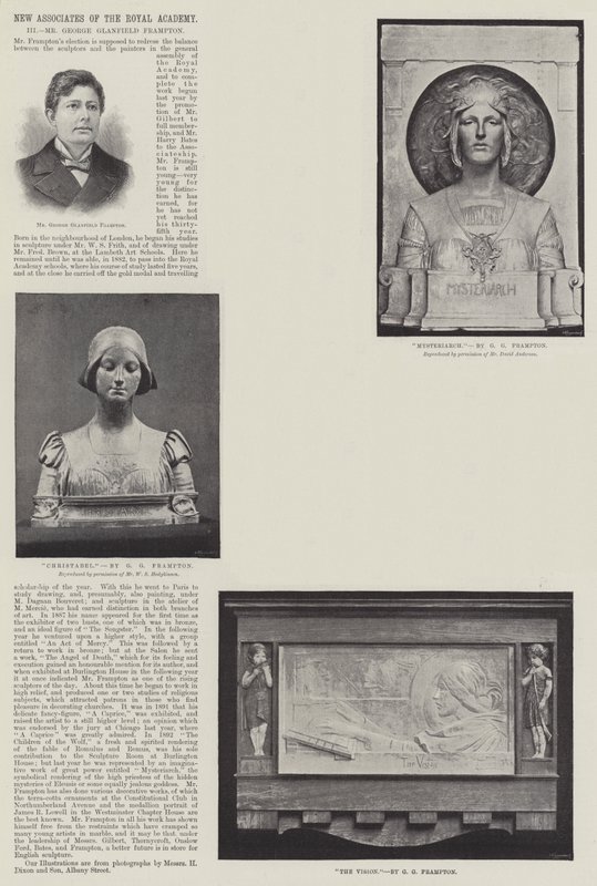 Neue Mitglieder der Royal Academy, Mr. George Glanfield Frampton von English Photographer