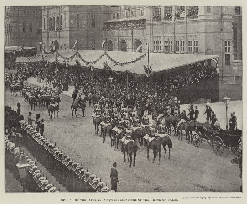 Eröffnung des Imperial Institute, Abreise des Prinzen von Wales von English Photographer