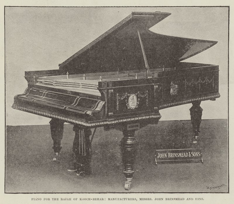 Klavier für den Rajah von Kooch-Behar, Hersteller: Messers John Brinsmead and Sons von English Photographer