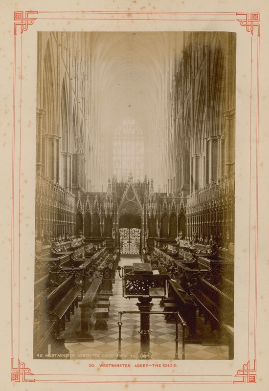 Postkarte des Chors der Westminster Abbey von English Photographer