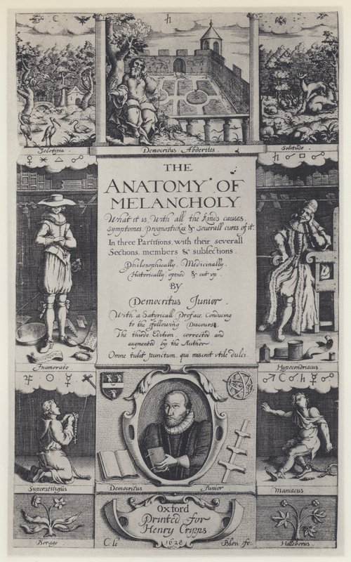R Burton, The Anatomy of Melancholy, Dritte Ausgabe, J Lichfield für H Cripps, Oxford 1628 von English Photographer