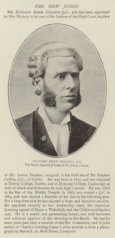 Richard Henn Collins, QC von English Photographer