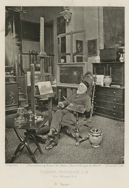 Richard Redgrave in seinem Studio in Hyde Park Gate von English Photographer