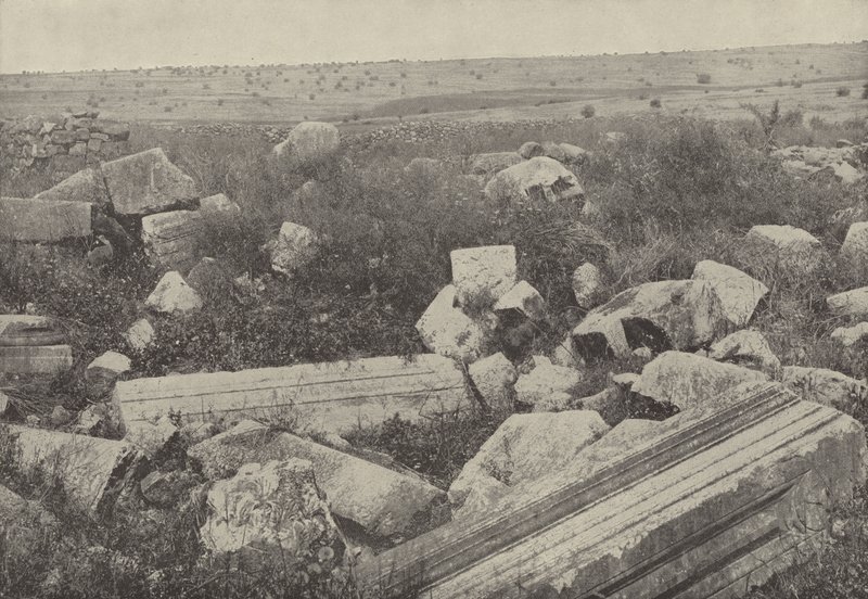 Ruinen der Synagoge in Kapernaum, wo Christus den Mann mit der verdorrten Hand heilte von English Photographer