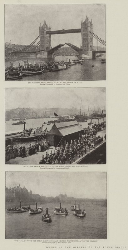 Szenen bei der Eröffnung der Tower Bridge von English Photographer