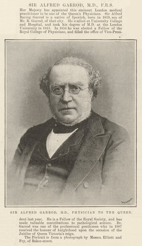 Sir Alfred Garrod, MD, FRS von English Photographer