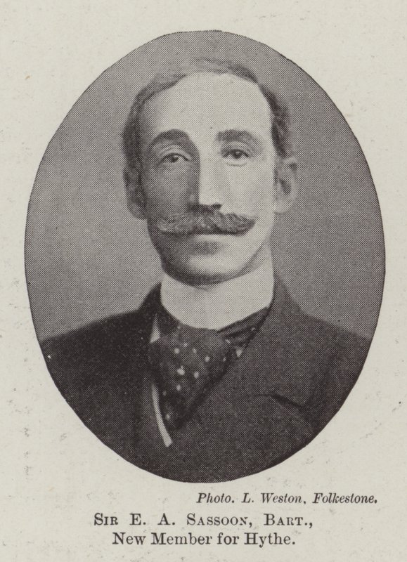 Sir E A Sassoon, Baronet, neues Mitglied für Hythe von English Photographer