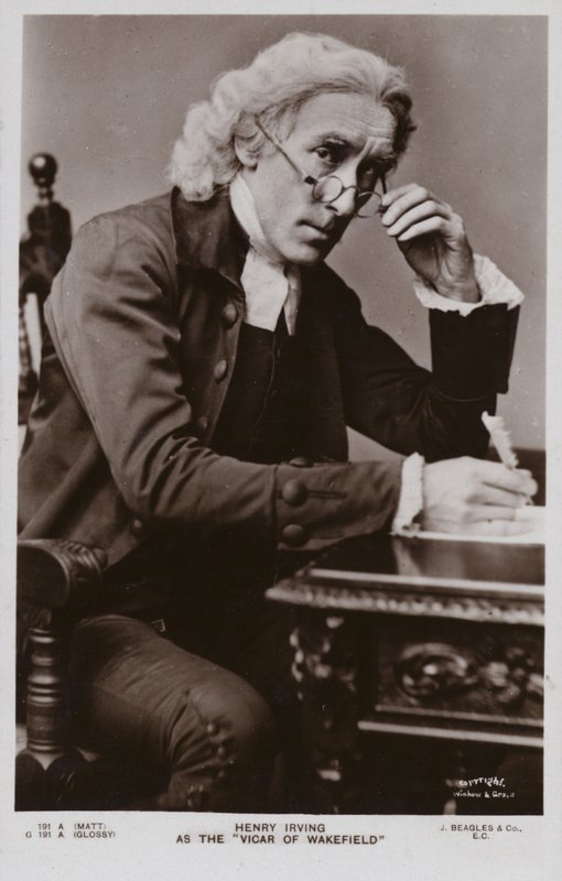 Sir Henry Irving, englischer Bühnenschauspieler von English Photographer