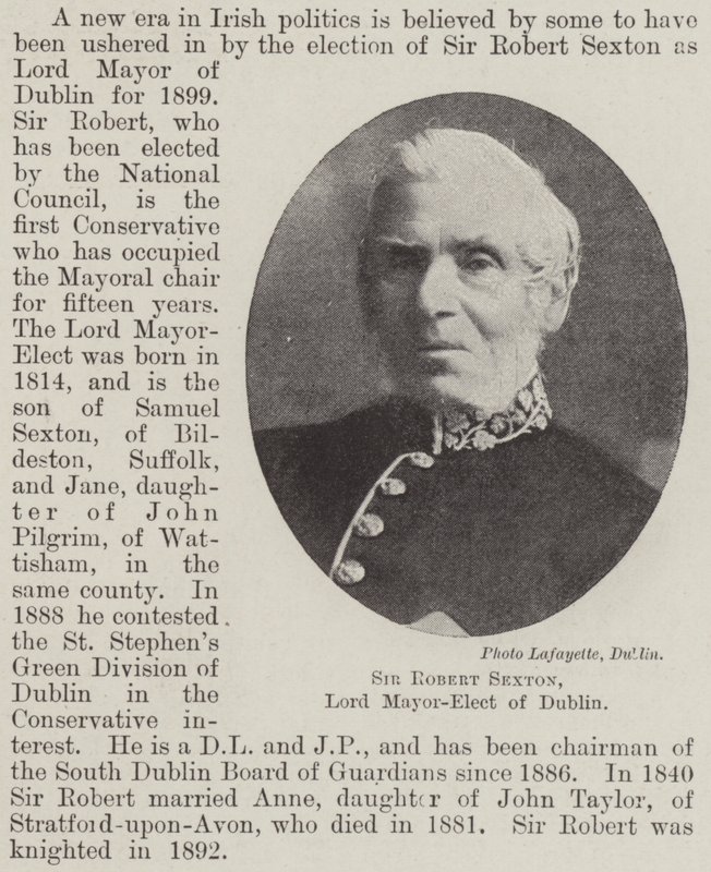 Sir Robert Sexton, gewählter Oberbürgermeister von Dublin von English Photographer