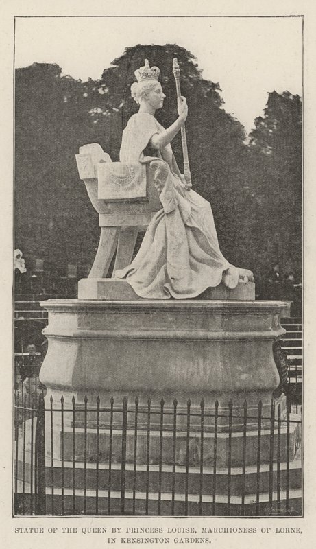 Statue der Königin von Prinzessin Louise, Marchioness of Lorne, in den Kensington Gardens von English Photographer