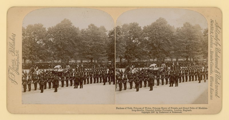 Stereografischer Druck des Diamantjubiläums von Königin Victoria von English Photographer