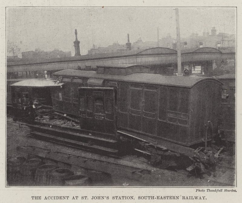 Der Unfall am Bahnhof St. Johns, South-Eastern Railway von English Photographer