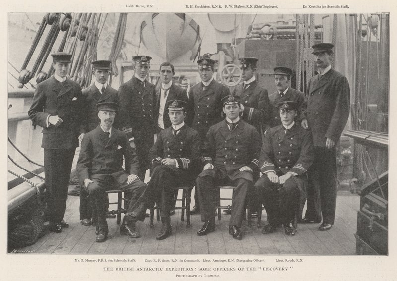 Die britische Antarktis-Expedition, einige Offiziere der Discovery von English Photographer