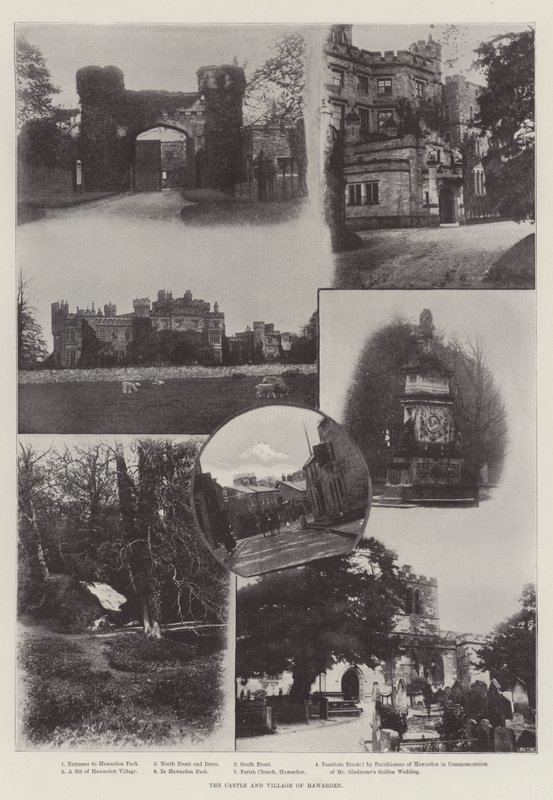 Das Schloss und Dorf Hawarden von English Photographer