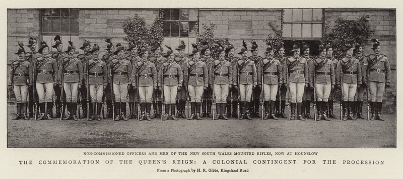 Die Feierlichkeiten zum Thronjubiläum der Königin, ein Kolonialkontingent für die Prozession von English Photographer