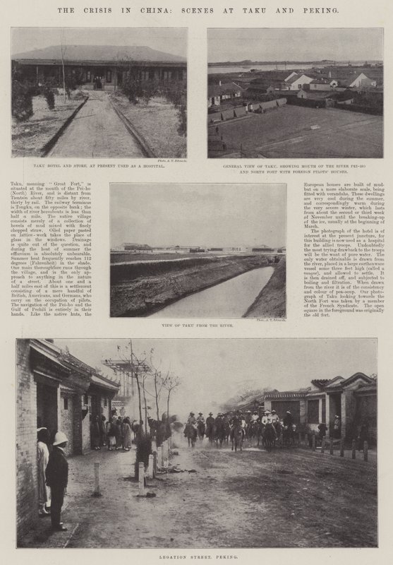 Die Krise in China, Szenen in Taku und Peking von English Photographer