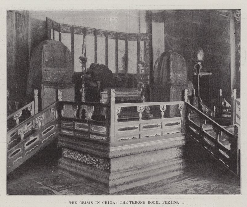Die Krise in China, der Thronsaal, Peking von English Photographer