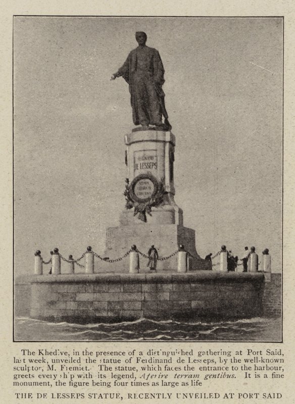 Die De Lesseps Statue, kürzlich in Port Said enthüllt von English Photographer