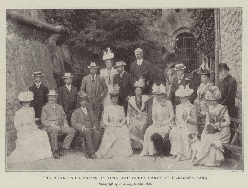Der Herzog und die Herzogin von York und Hausgesellschaft im Ugbrooke Park von English Photographer