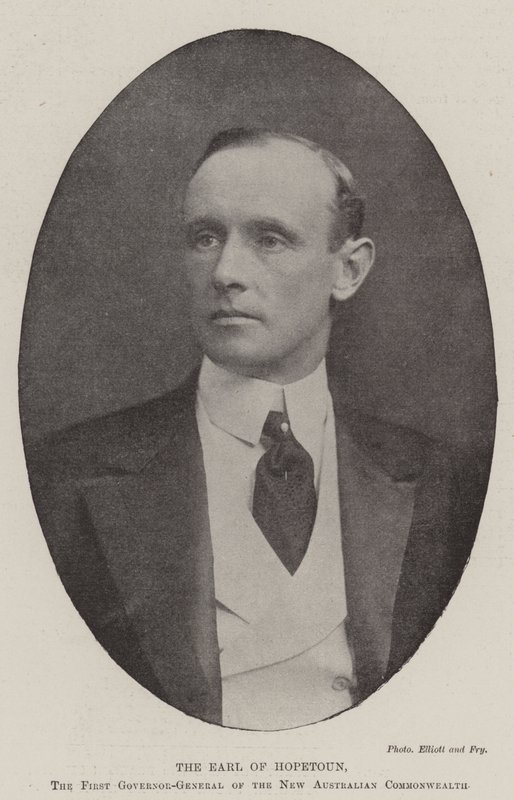 Der Earl of Hopetoun, der erste Generalgouverneur des neuen australischen Commonwealth von English Photographer