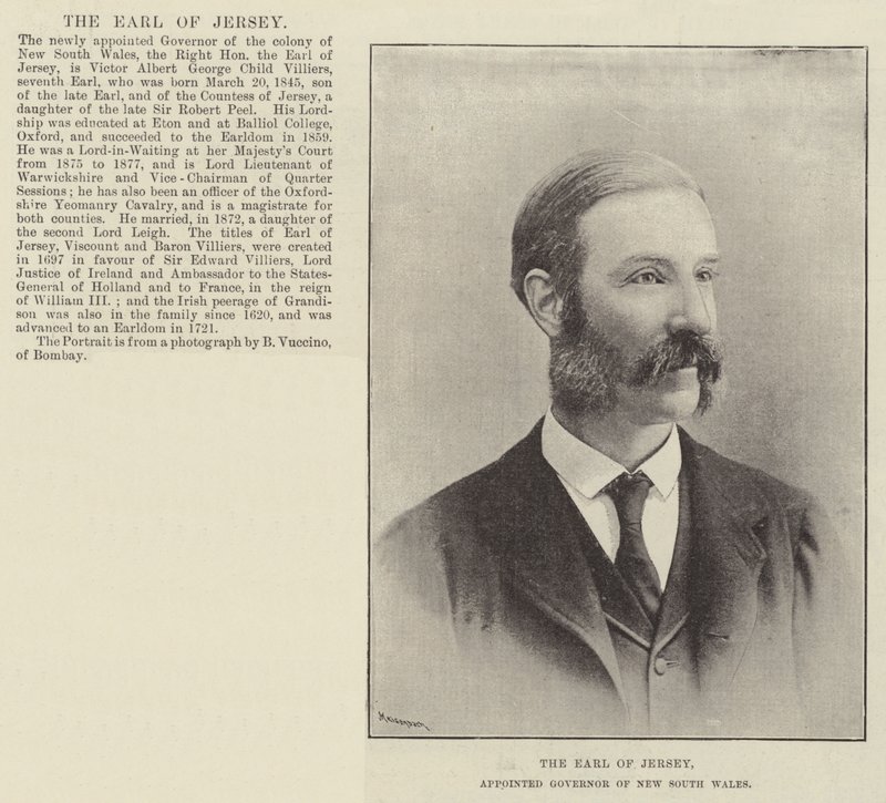 Der Earl of Jersey, Ernannter Gouverneur von New South Wales von English Photographer