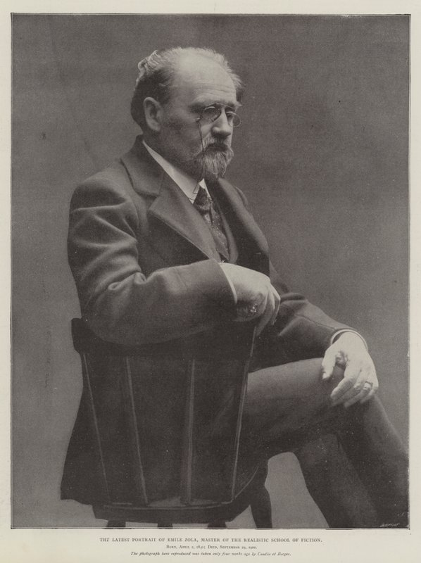 Das neueste Porträt von Emile Zola, Meister der realistischen Schule der Fiktion von English Photographer
