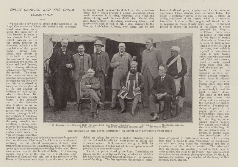 Die Mitglieder der königlichen Kommission für Opium, die jetzt aus Indien zurückkehren von English Photographer