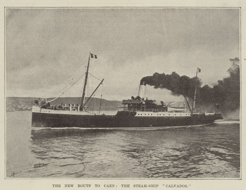 Die neue Route nach Caen, das Dampfschiff Calvados von English Photographer