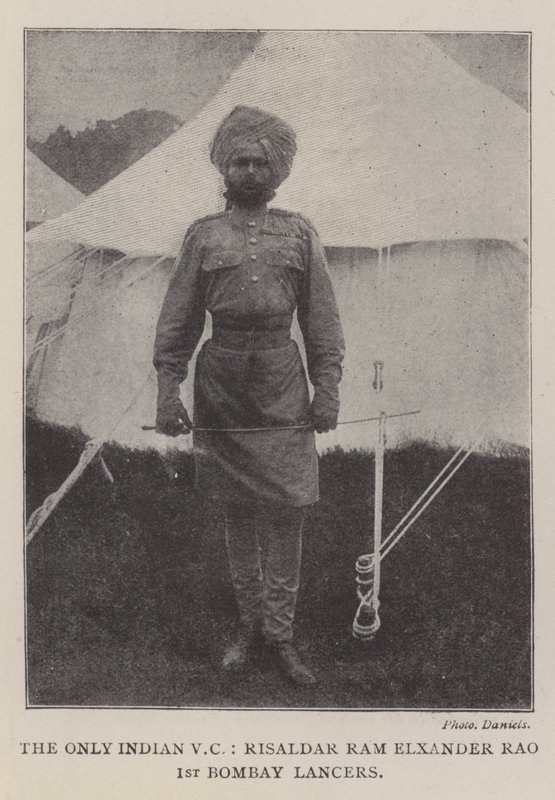 Der einzige indische VC, Risaldar Ram Elxander Rao, 1. Bombay Lancers von English Photographer