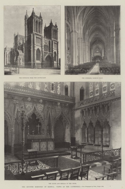 Das wiederbelebte Bistum von Bristol, Ansichten der Kathedrale von English Photographer