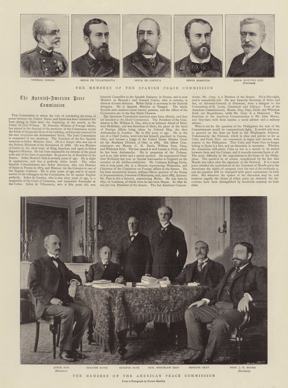 Die spanisch-amerikanische Friedenskommission von English Photographer