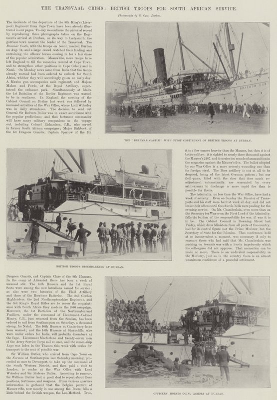 Die Transvaal-Krise, britische Truppen für den Dienst in Südafrika von English Photographer