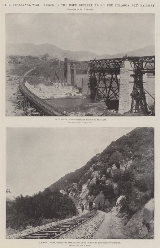 Der Transvaal-Krieg, Szenen des Burenrückzugs entlang der Delagoa-Bucht-Bahn von English Photographer