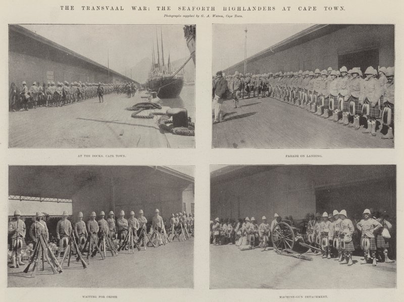 Der Transvaal-Krieg, die Seaforth Highlanders in Kapstadt von English Photographer