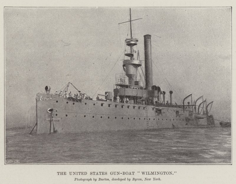Das Kanonenboot der Vereinigten Staaten Wilmington von English Photographer
