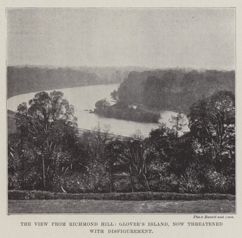 Die Aussicht vom Richmond Hill, Glovers Island, jetzt von Verunstaltung bedroht von English Photographer